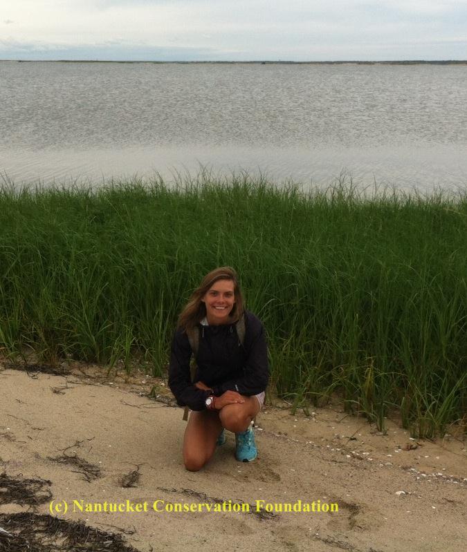 Mara near the beach where she spends most of her time monitoring shorebirds.