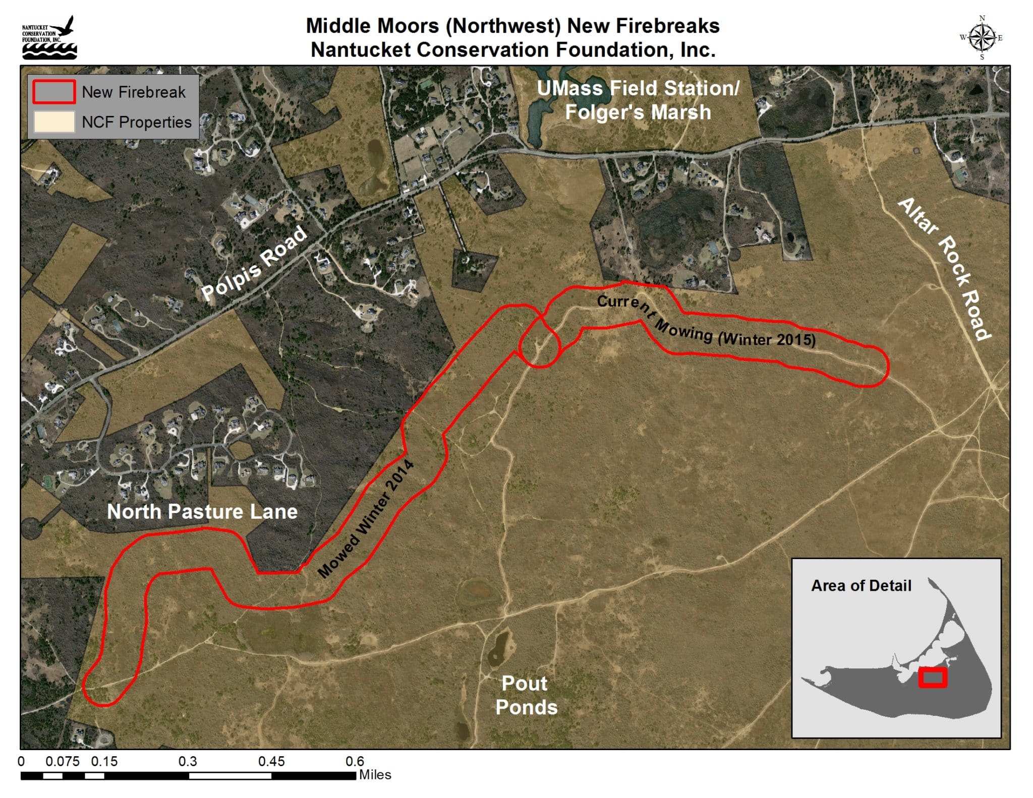 Middle Moors E & W Firebreak Map for Blog Feb 2015