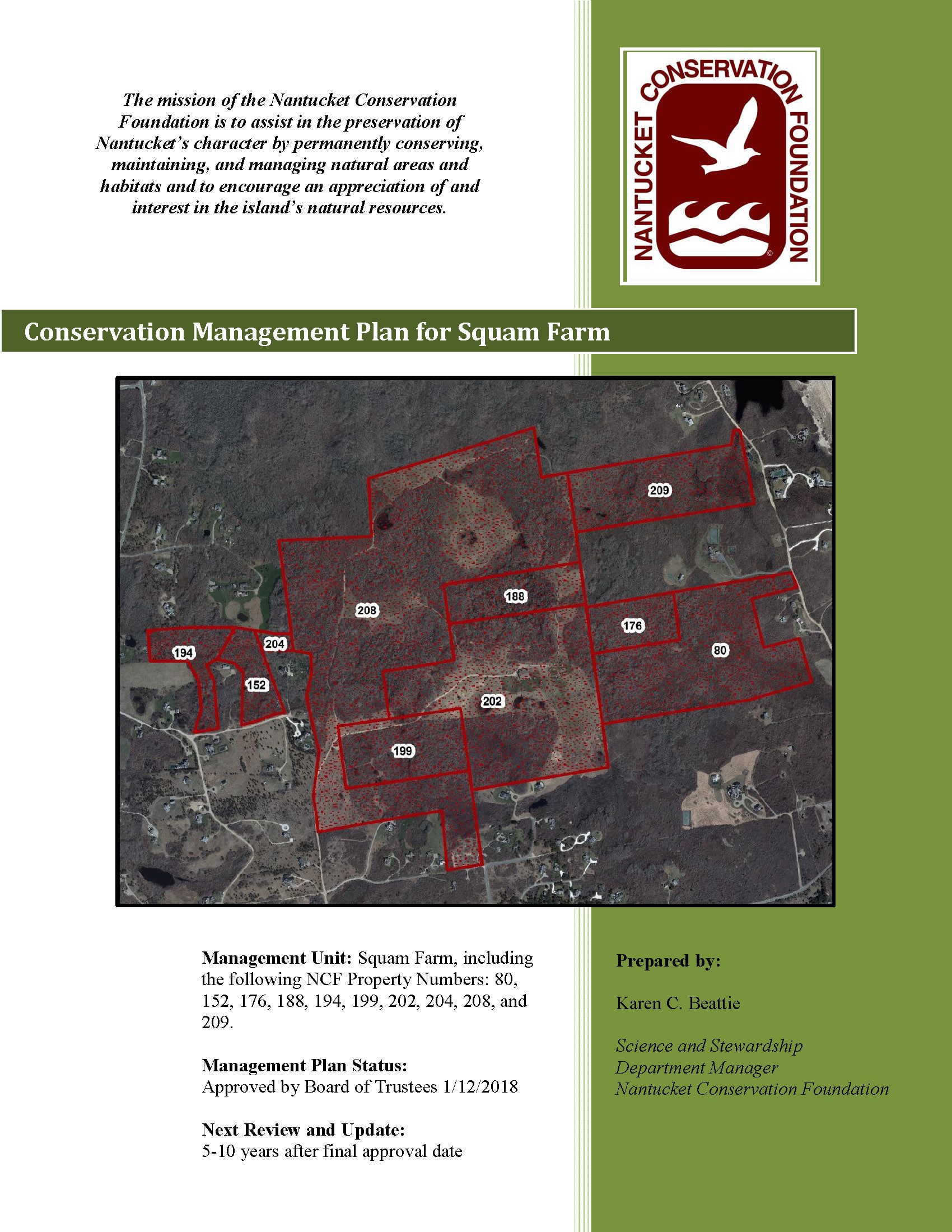 COVER Conservation Management Plan Squam Farm FINAL APPROVED 2018